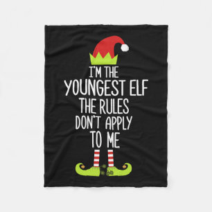 Ik ben de jongste elf die de regels niet op mij va fleece deken