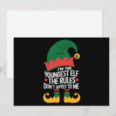 Ik ben de jongste Elf-familie die kerstmis heeft. Feestdagenkaart (Voorkant / Achterkant)