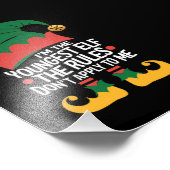 Ik ben de jongste Elf-familie die kerstmis heeft. Foto Afdruk (Hoek)