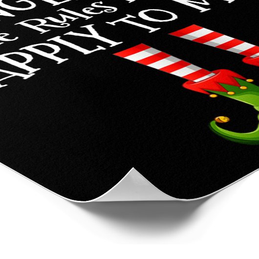 Ik ben de jongste Elf-regels die niet van toepassi Poster (Hoek)