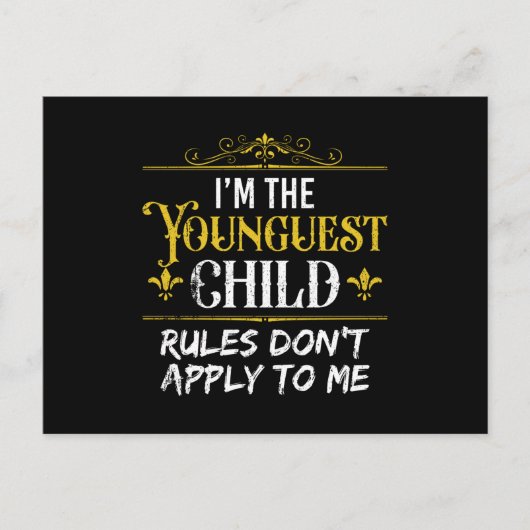 Ik ben de jongste Kind Regels Briefkaart (Voorkant)