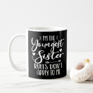 Ik ben de jongste zus sarcasme liefhebber schattig koffiemok