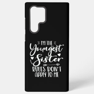 Ik ben de jongste zus sarcasme liefhebber schattig samsung galaxy hoesje