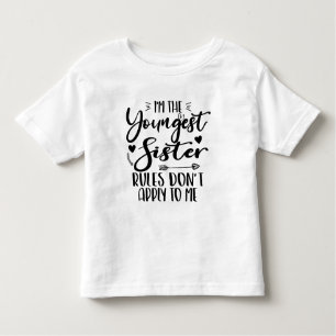 Ik ben de jongste zus verjaardag stiefzus Funny Kinder Shirts
