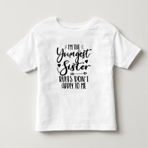 Ik ben de jongste zus verjaardag stiefzus grappig kinder shirts