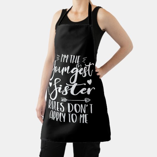 Ik ben de jongste zuster sarcasme minnaar Schattig Schort (Insitu)