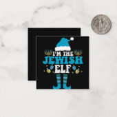 Ik ben de joodse Elf Funny Hanukkah Menorah Gift Notitiekaartje (Voorkant / Achterkant in situ)