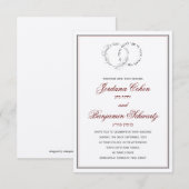 Ik ben de Joodse Hebreeuwse Weddenuitnodiging van Kaart (Voorkant / Achterkant)