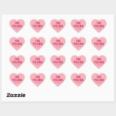 Ik ben de jouwe schattige Valentijnsdag custom con Hart Sticker (Vel)