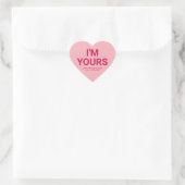 Ik ben de jouwe schattige Valentijnsdag custom con Hart Sticker (Tas)