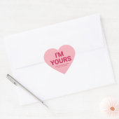 Ik ben de jouwe schattige Valentijnsdag custom con Hart Sticker (Envelop)