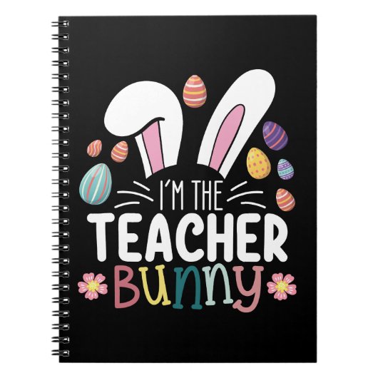 Ik ben de juf Bunny Paas Matching Notitieboek (Voorkant)
