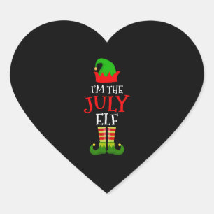 Ik ben de juli Elf die in juli kerstmis van de fam Hart Sticker