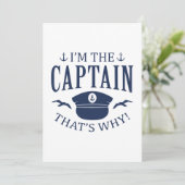 Ik ben de kapitein bedankkaart (Staand voorkant)