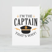 Ik ben de kapitein bedankkaart (Staand voorkant)