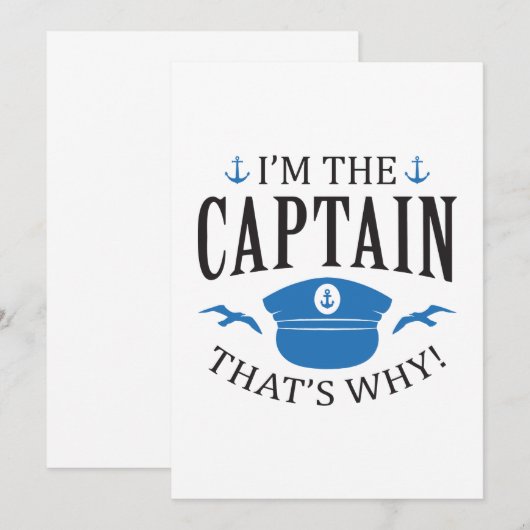 Ik ben de kapitein bedankkaart (Voorkant / Achterkant)