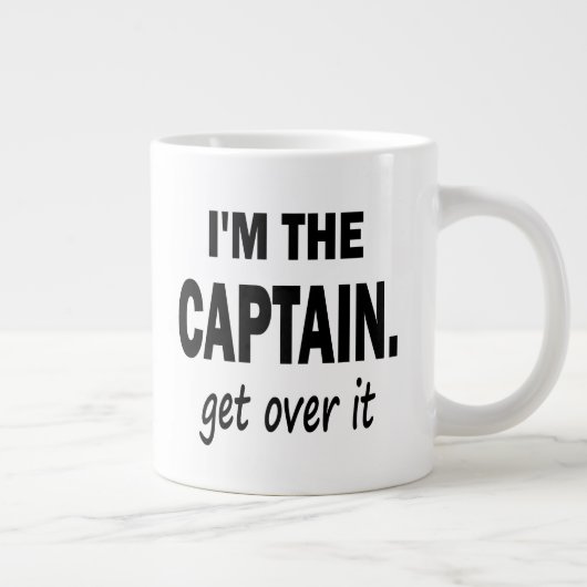 Ik ben de kapitein. Ga er overheen - grappig Grote Koffiekop (Rechts)