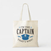 Ik ben de kapitein tote bag (Achterkant)