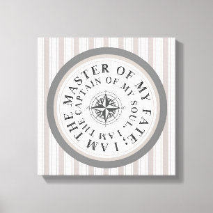 Ik ben de kapitein van mijn lot, de meester van mi canvas afdruk