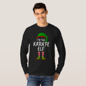 Ik ben de Karate Elf Kerstmis. T-shirt (Voorkant volledig)