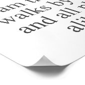 Ik ben de kat die door zichzelf loopt poster (Hoek)