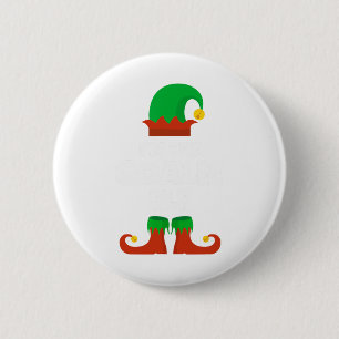 Ik ben de keeper elf familie pyjama kerst hockey ronde button 5,7 cm