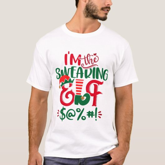 Ik ben de Kerst-Elf die Schettert T-shirt (Voorkant)