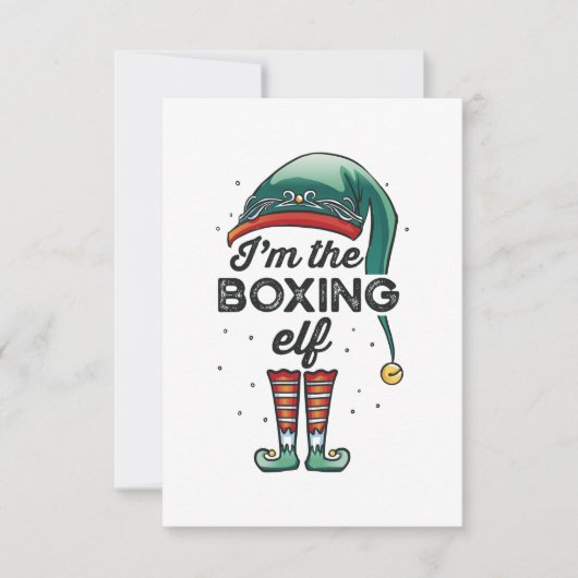 Ik ben de Kerstelf Boksgeschenk Kerstmis Kaart (Voorkant)