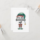 Ik ben de Kerstelf Boksgeschenk Kerstmis Kaart (Voorkant / Achterkant in situ)