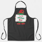 Ik ben de Keuken Elf | Gepersonaliseerd kerstfeest Schort (Voorkant)