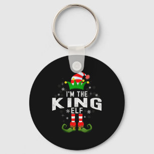 Ik ben de King Elf Kerstmis Familie Pjs Kostuum Sleutelhanger