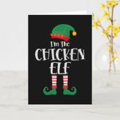 Ik ben de Kippel Elf Bijpassende Kerstmis Kaart (Gele Bloem)