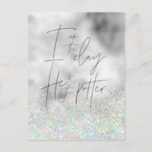 Ik ben de klei, Hij is de Potter Christelijk Briefkaart