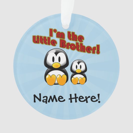 Ik ben de Kleine Broeder 2 Pinguïns Ornament (voorkant)