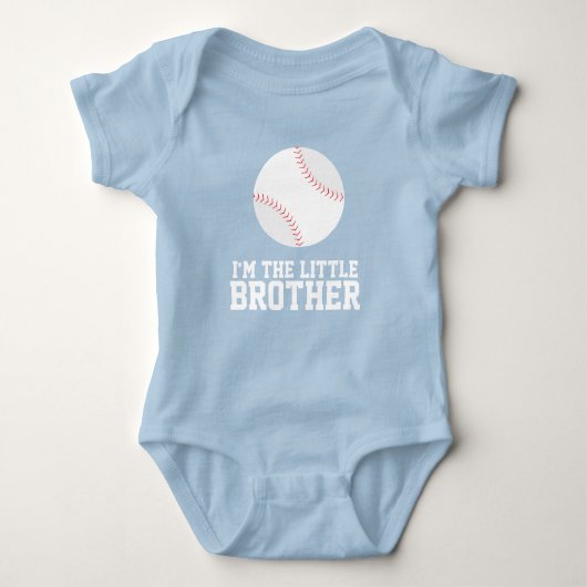 "Ik ben de Kleine Broer" Baseball Jersey Number Romper (Voorkant)