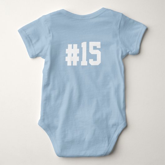 "Ik ben de Kleine Broer" Baseball Jersey Number Romper (Achterkant)