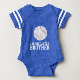 "Ik ben de Kleine Broer" Baseball Jersey Number Romper