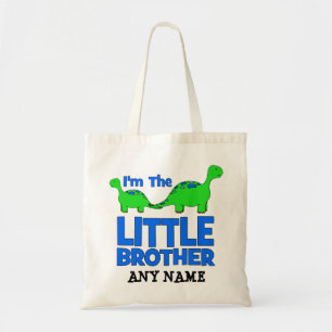 Ik ben de kleine BROER.  Custom Dinosaur Gift Tote Bag