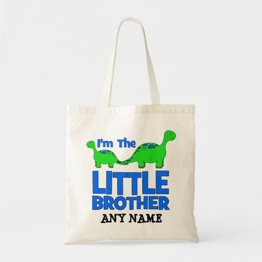 Ik ben de kleine BROER.  Custom Dinosaur Gift Tote Bag (Voorkant)