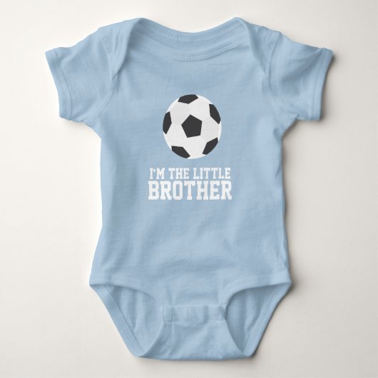 "Ik ben de kleine broer" Soccer Jersey Nummer Romper (Voorkant)