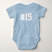 "Ik ben de kleine broer" Soccer Jersey Nummer Romper (Achterkant)