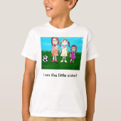 Ik ben de kleine zusje. t-shirt (Voorkant)
