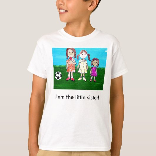 Ik ben de kleine zusje. t-shirt (Voorkant)