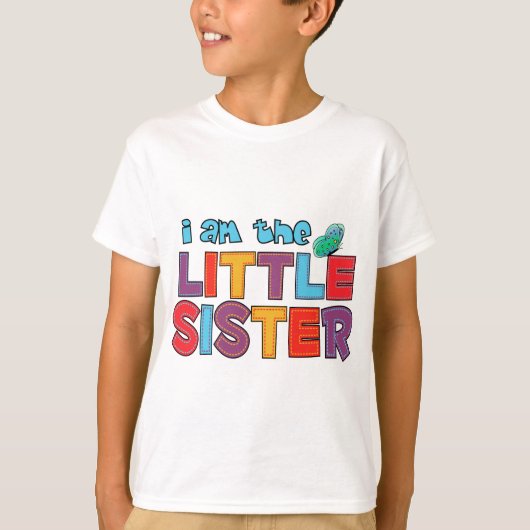 Ik ben de kleine zuster Butterfly T-shirt (Voorkant)