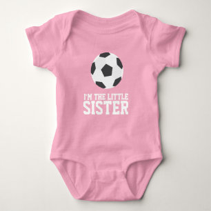 "Ik ben de kleine zuster" Soccer Jersey Number Romper
