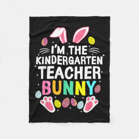 Ik ben de kleuterleerkabouter Fijne Pasen Da Fleece Deken (Voorkant)
