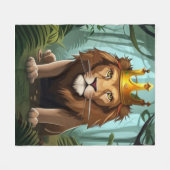 Ik ben de koning van het Oerwoud! Fleece Deken (Voorkant (Horizontaal))