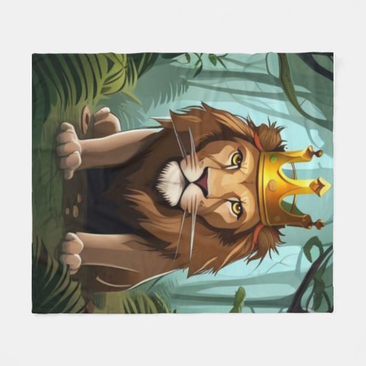 Ik ben de koning van het Oerwoud! Fleece Deken (Voorkant (Horizontaal))