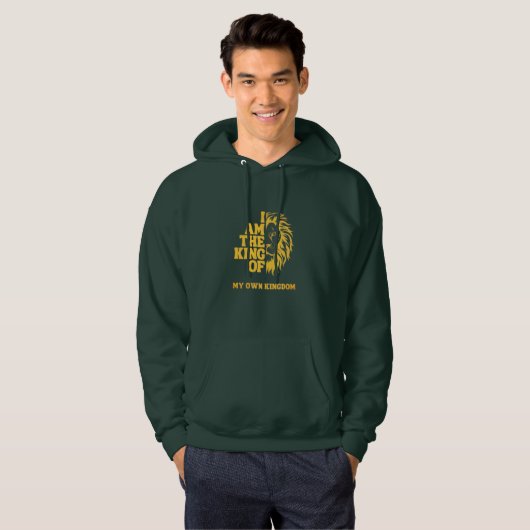 "Ik ben de koning van mijn eigen koninkrijk" Hoodie (Voorkant volledig)