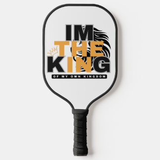 "Ik ben de koning van mijn eigen koninkrijk" motiv Pickleball Paddle